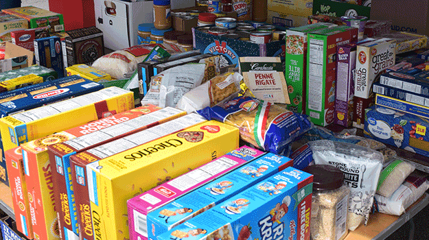 4,000 pounds of nonperishable food were collected for the Danbbury Food Collaborative through United WAy of Western CT's 2020 DaAy of Action Drive-Through Food Drive