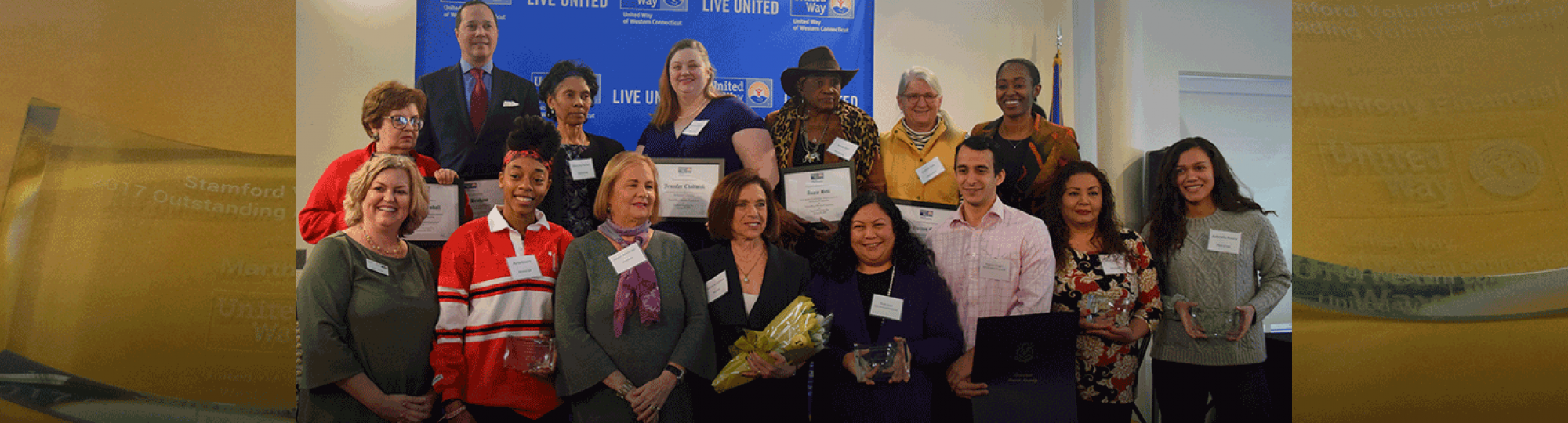 United Way celebrates Stamford residents who devote their time to volunteerism for the benefit of the Stamford community at the Stamford Volunteer Day Awards.